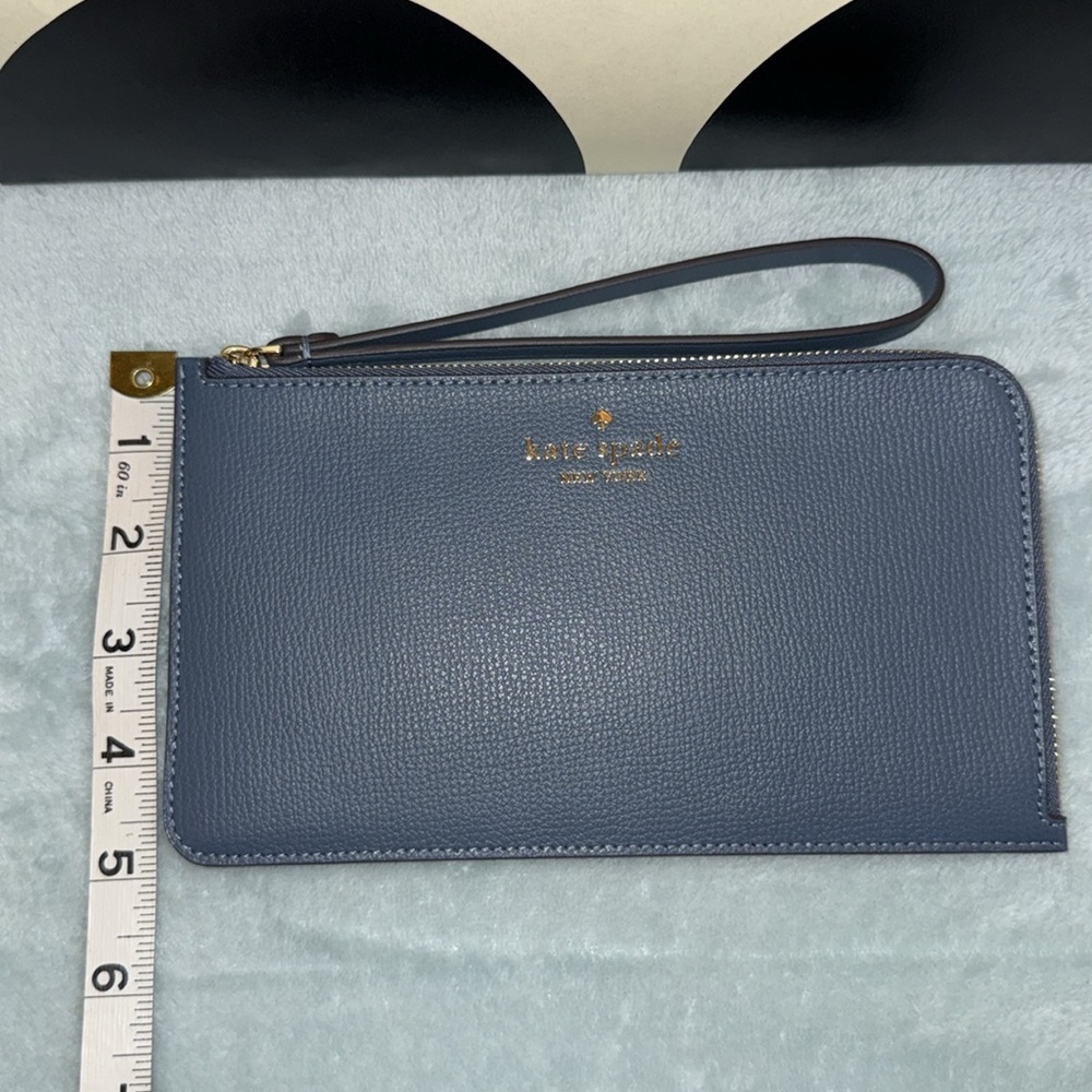 Kate Spade Lucy Refined Grain Leather Zip Wristlet - Picture 7 of 12